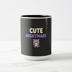 Tasse 2 Couleurs Drôle mais effrayant - Cadeau amusant d'Halloween