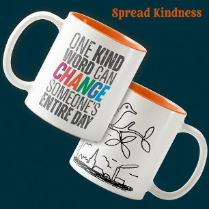 Tasse 2 Couleurs Drôle mignon Devis de changement tendance