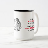 Tasse 2 Couleurs Drôle Motto Ingénieurs (Devant droit)
