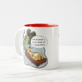 Tasse 2 Couleurs Drôle Noël Cartoon - Reindeer Therapy (Devant gauche)