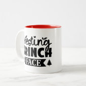 Tasse 2 Couleurs Drôle Noël disant, citation de vacances) (Devant gauche)