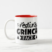 Tasse 2 Couleurs Drôle Noël disant, citation de vacances) (Gauche)