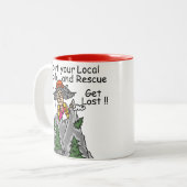 Tasse 2 Couleurs Drôle obtenez perdu (Devant gauche)