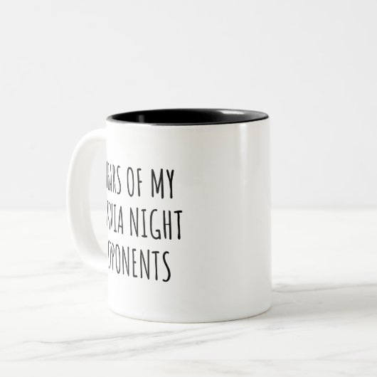 Tasse 2 Couleurs Drôle opposants (Devant gauche)