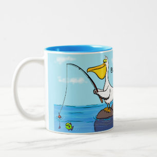 Tasse 2 Couleurs Drôle pélican de pêche