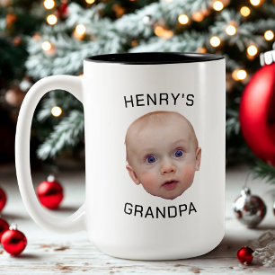 Tasse 2 Couleurs Drôle personnalisé visage bébé