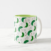 Tasse 2 Couleurs Drôle Pickles Gherkins et Motif d'oignon pilé (Devant droit)