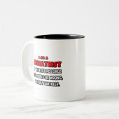 Tasse 2 Couleurs Drôle Podiatriste .. Très improbable (Devant gauche)