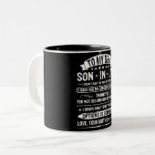 Tasse 2 Couleurs Drôle Pour Mon Cher Fils En Droit (Devant gauche)