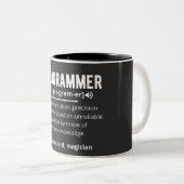 Tasse 2 Couleurs Drôle Programmer Code Développeur Définition (Devant droit)