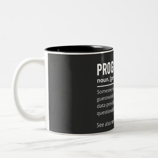 Tasse 2 Couleurs Drôle Programmer Code Développeur Définition (Gauche)
