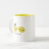 Tasse 2 Couleurs Drôle Pucker Up Lemons (Devant gauche)