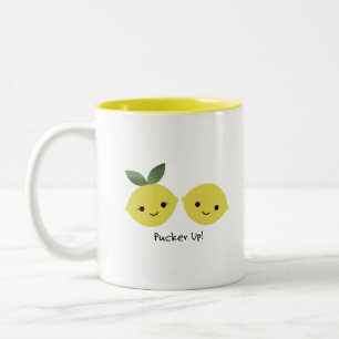 Tasse 2 Couleurs Drôle Pucker Up Lemons