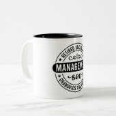 Tasse 2 Couleurs Drôle Retraité Sous Nouvelle Gestion (Devant gauche)