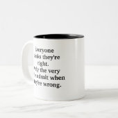 Tasse 2 Couleurs Drôle Sage Dit (Devant gauche)