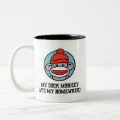 Tasse 2 Couleurs Drôle singe de queue (Gauche)