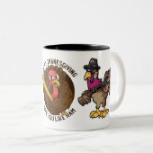 Tasse 2 Couleurs Drôle Thanksgiving Turquie Hunter (Devant droit)