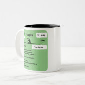 Tasse 2 Couleurs Drôle Thé d'ordonnance personnalisé (Devant gauche)