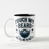 Tasse 2 Couleurs Drôle Toucher Ma Barbe (Gauche)