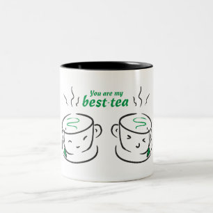 Tasse 2 Couleurs Drôle Tu es mon meilleur thé, Tu es ma bestie