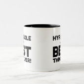Tasse 2 Couleurs Drôle Wordplay enseignant Cadeau Hyperbole est la  (Centre)