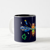 Tasse 2 Couleurs Drosophila - Gem de génétique (Devant gauche)