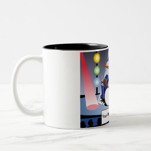 Tasse 2 Couleurs Drummer personnalisé - Dessin masculin (Gauche)