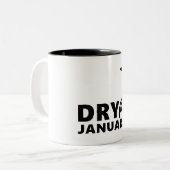 Tasse 2 Couleurs Dry january, pas d'alcool pendant un mois (Devant gauche)