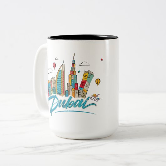 Tasse 2 Couleurs dubaï (Devant gauche)