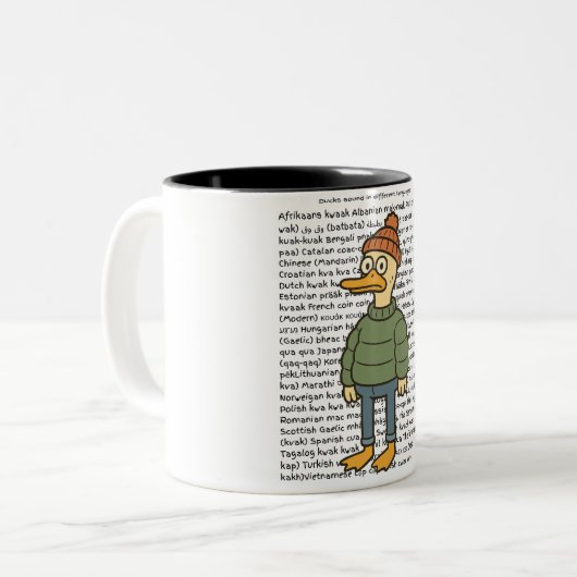 Tasse 2 Couleurs Duck Sounds in Different Language  (Devant gauche)