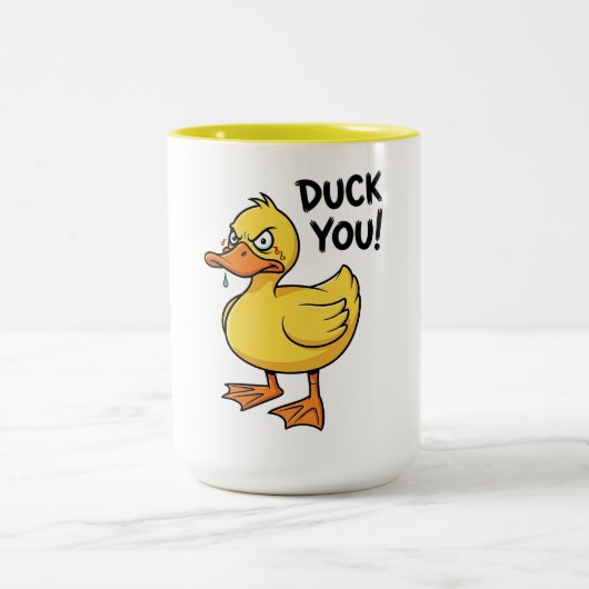 Tasse 2 Couleurs Duck You Duck Wordplay (Centre)