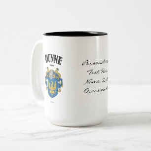 Tasse 2 Couleurs Dunne Family Crest, Traduction & Signification