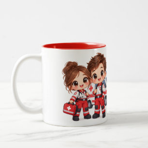 Tasse 2 Couleurs Duo de secouristes attentionnés