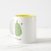 Tasse 2 Couleurs Durian triste sans des étreintes (Devant gauche)