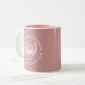 Tasse 2 Couleurs Dusty Rose Pink Personalized Golf Club Name (Devant gauche)