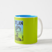 Tasse 2 Couleurs Dylan Thomas Welsh Poet (Devant droit)