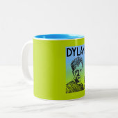 Tasse 2 Couleurs Dylan Thomas Welsh Poet (Devant gauche)