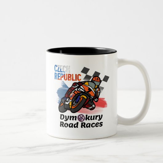 Tasse 2 Couleurs "Dymokury Motorcycle Road Races (Droit)