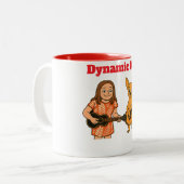 Tasse 2 Couleurs Dynamic Duo  Girl and Chihuahua playing ukes (Devant gauche)