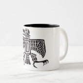 Tasse 2 Couleurs Eagle, hiéroglyphe mexicain (Maya) (Devant droit)