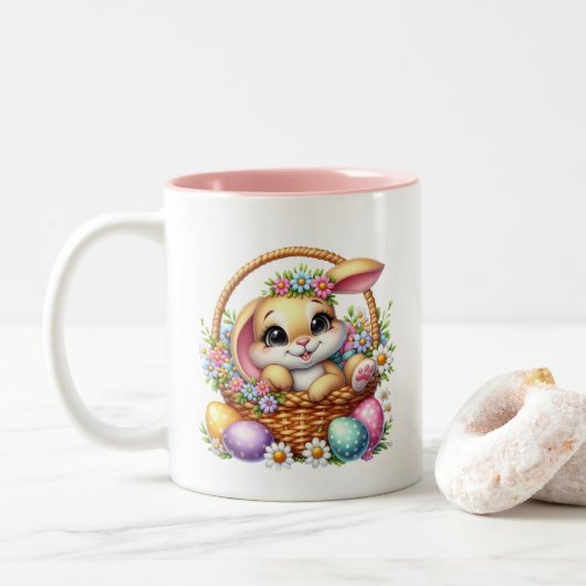 Tasse 2 Couleurs Easter Bunny  (Avec donut)