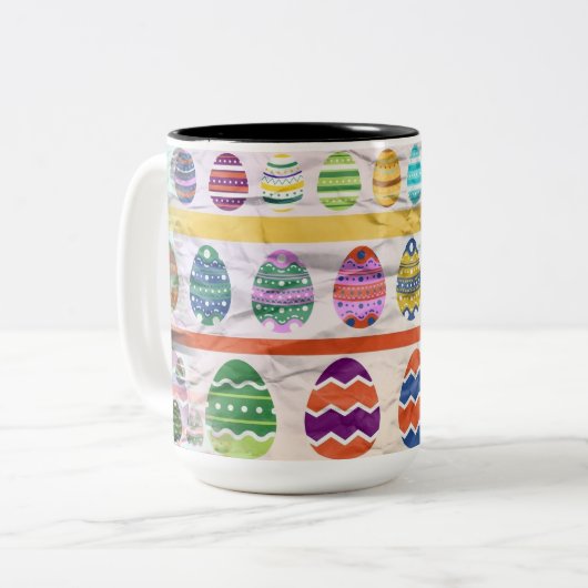 TASSE 2 COULEURS EASTER EGG PATTERNS (Devant gauche)