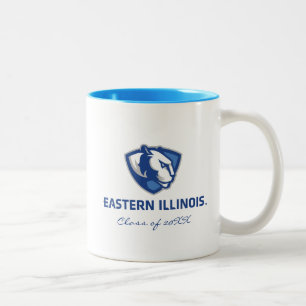 Tasse 2 Couleurs Eastern Illinois Panthers Head and Wordmark Logo