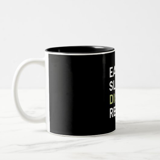 Tasse 2 Couleurs Eat Sleep Disk Golf Répéter (Gauche)