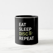 Tasse 2 Couleurs Eat Sleep Disk Golf Répéter (Centre)