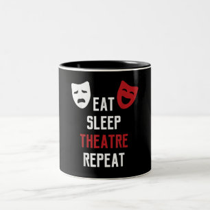 Tasse 2 Couleurs Eat Sleep Theatre Repeat Musical Thetre