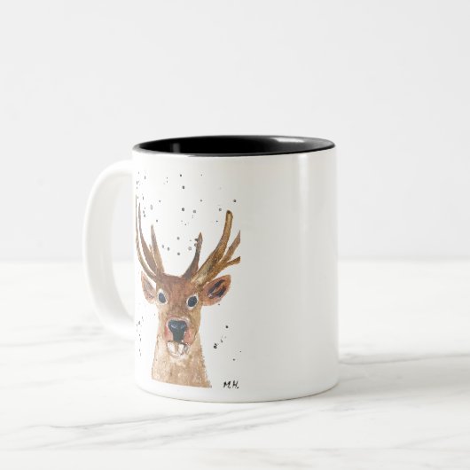 Tasse 2 Couleurs Eau de cerf Brown faune (Devant gauche)