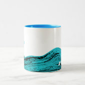 Tasse 2 Couleurs Eaux ondulées Jésus Poisson (Centre)