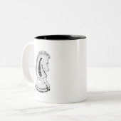 Tasse 2 Couleurs échecs - chevalier (Devant gauche)