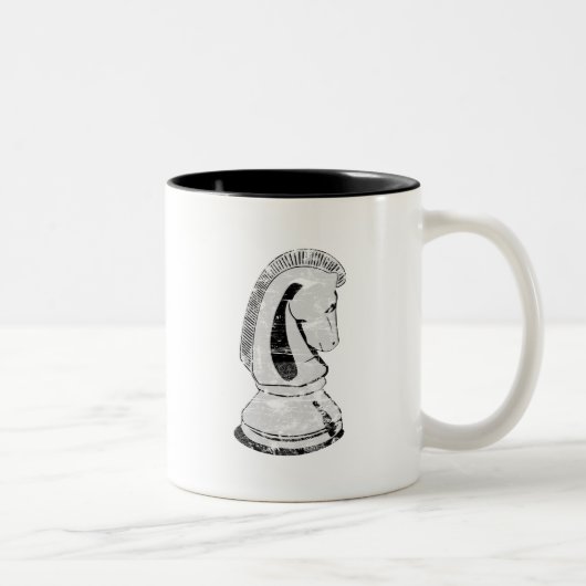 Tasse 2 Couleurs échecs - chevalier (Droit)